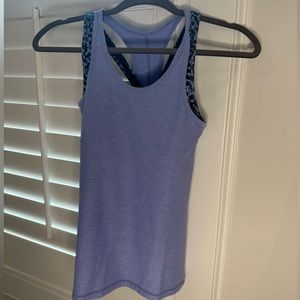 Lululemon bra tank top Yoga purple lavender black 8 womens